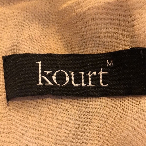 Kourt Fully Lined Soft Colors Full Gathered Peasant Sleeves Blouson Button Down - Picture 9 of 12